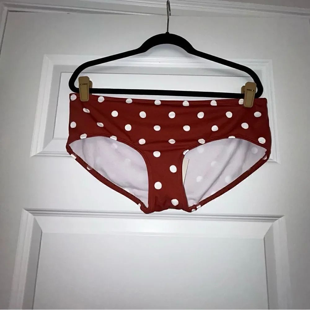 New, Boden Glorious British Style Polka Dot Print Bikini Swim Bottoms